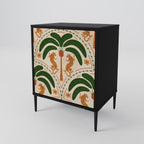 DANCING PREDATORS Aparador de 1 Porta em Acabamento Preto