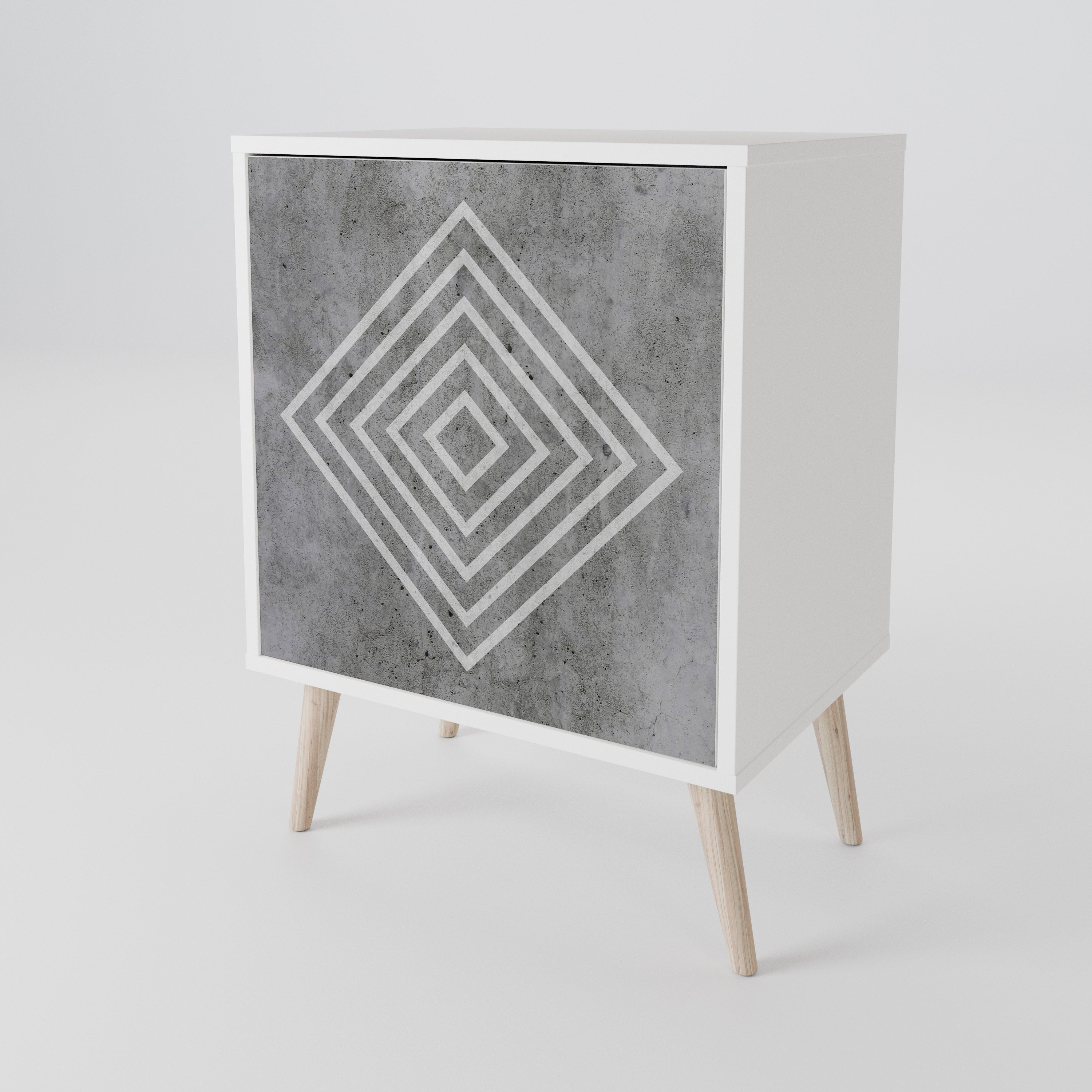 POLYGONAL ARTISTRY Aparador de 1 Porta