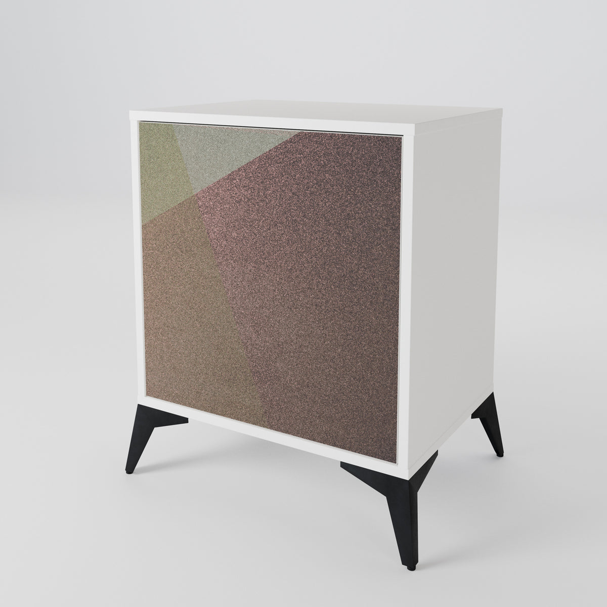 BEIGE GEOMETRY Aparador de 1 Porta