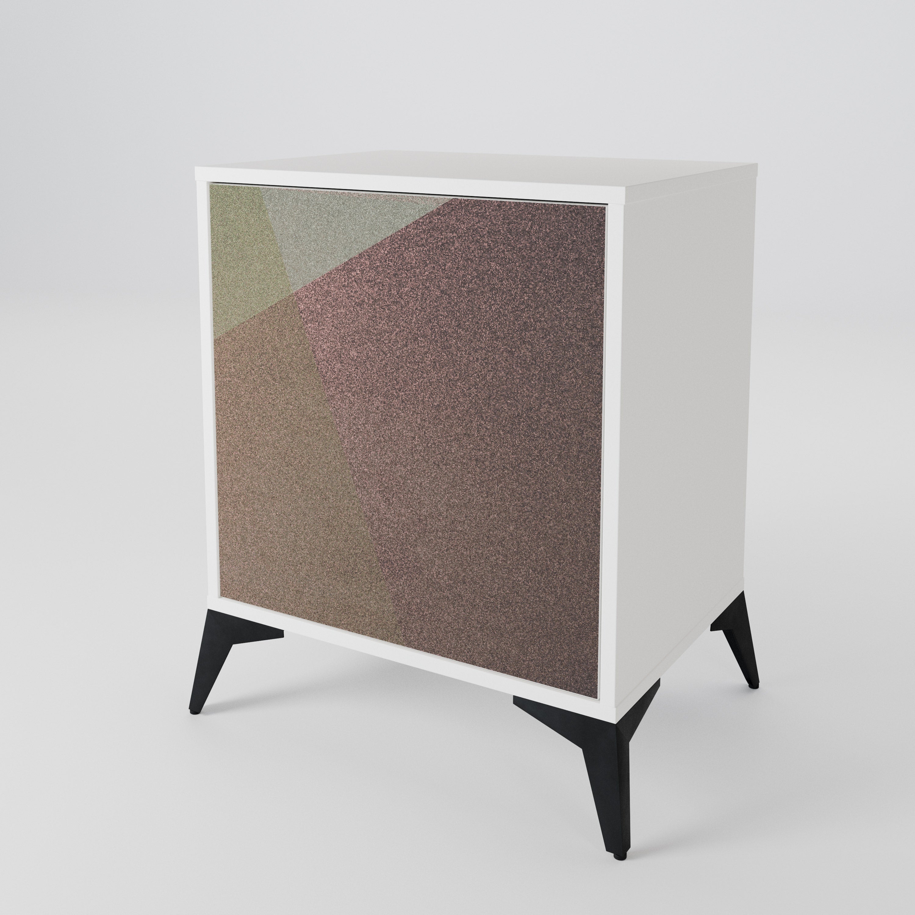 BEIGE GEOMETRY Aparador de 1 Porta