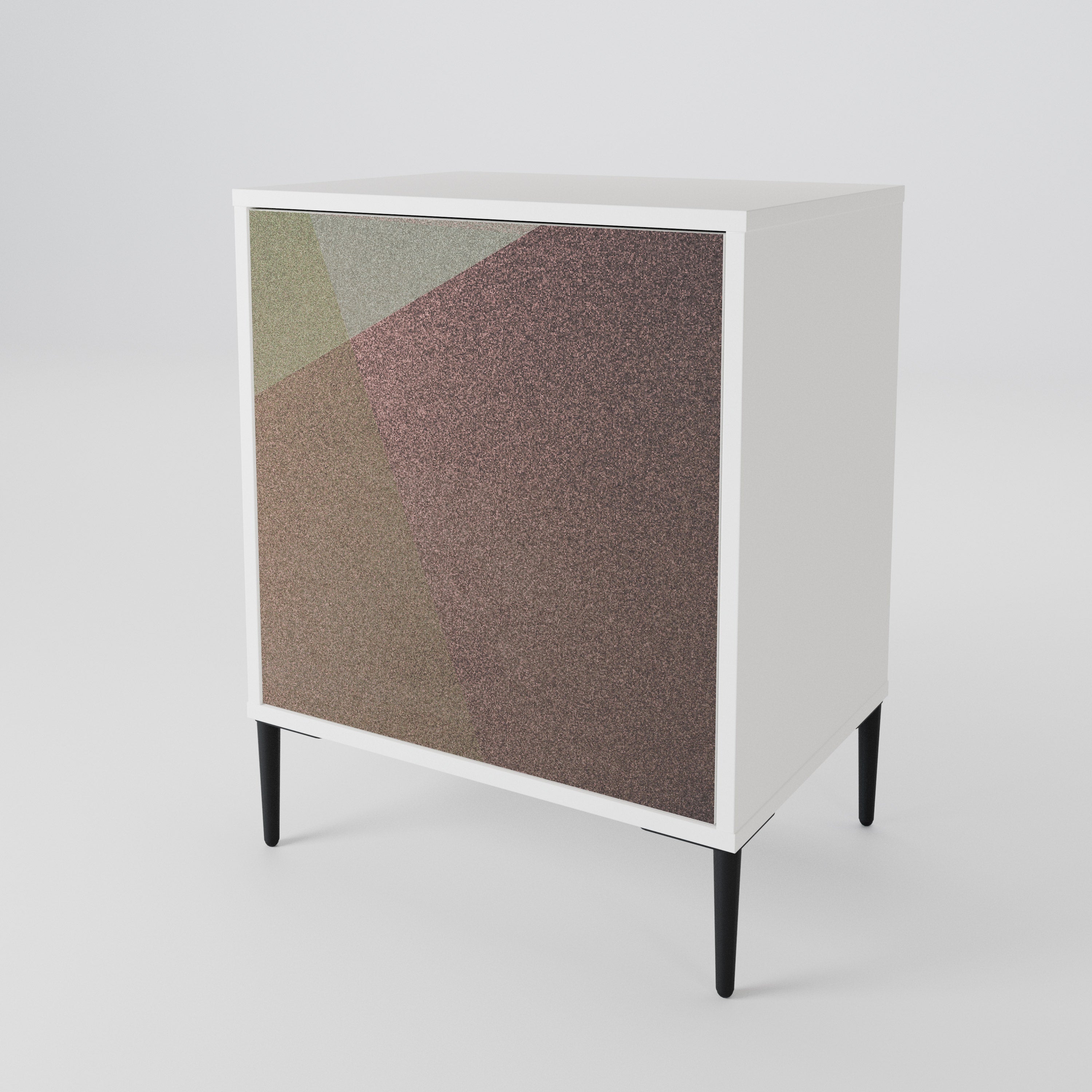 BEIGE GEOMETRY Aparador de 1 Porta
