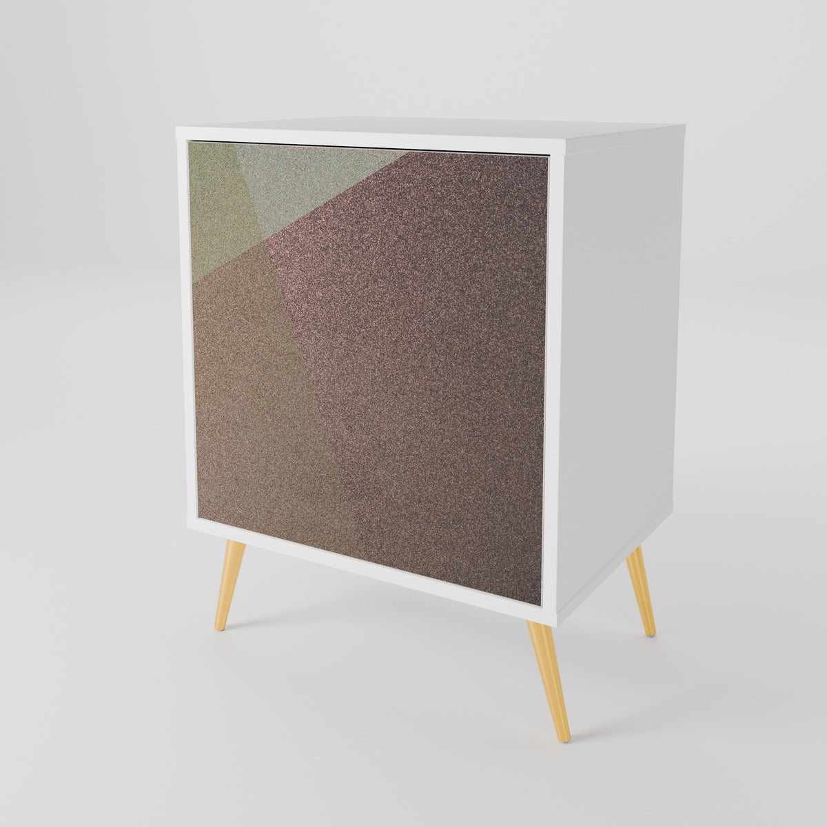 BEIGE GEOMETRY Aparador de 1 Porta