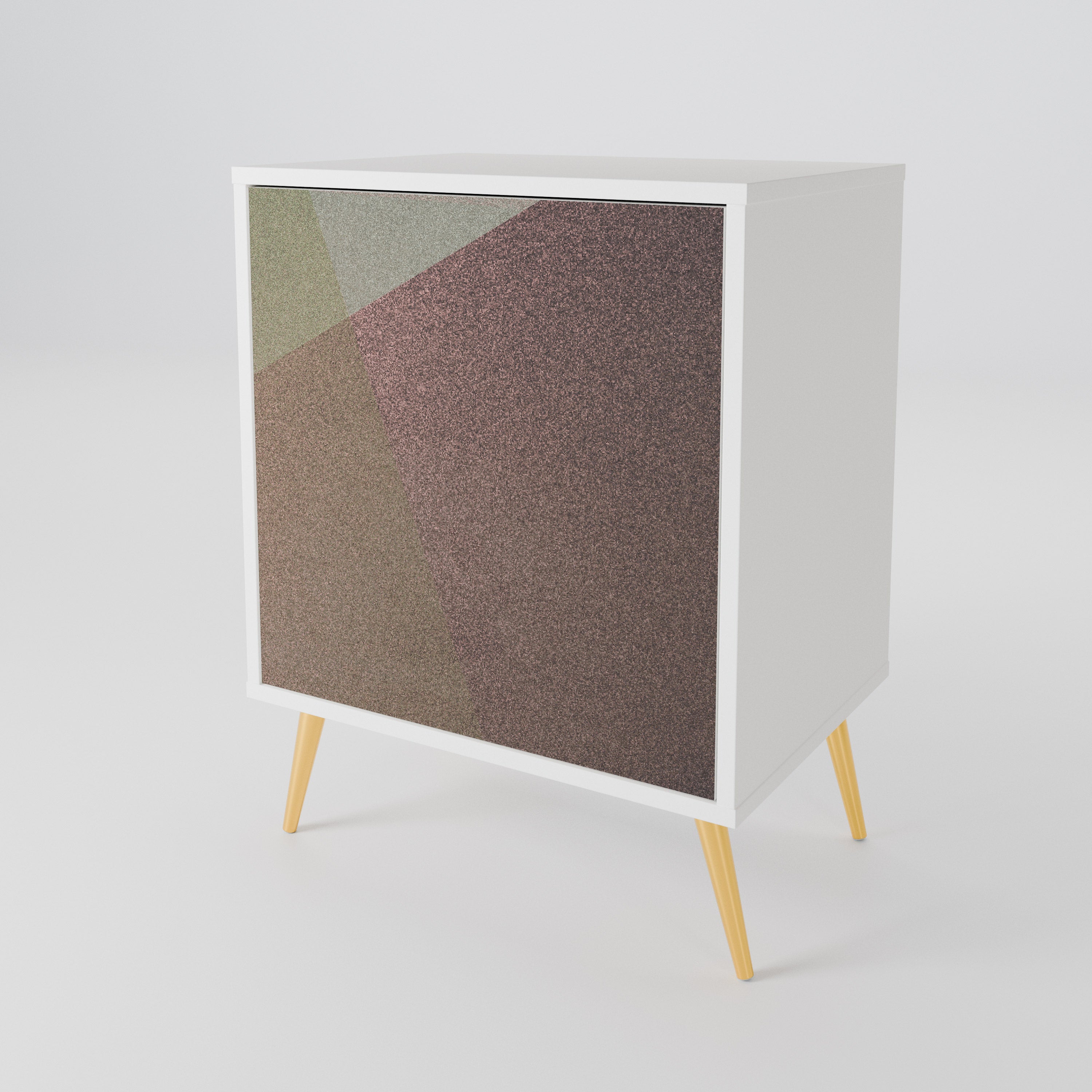 BEIGE GEOMETRY Aparador de 1 Porta