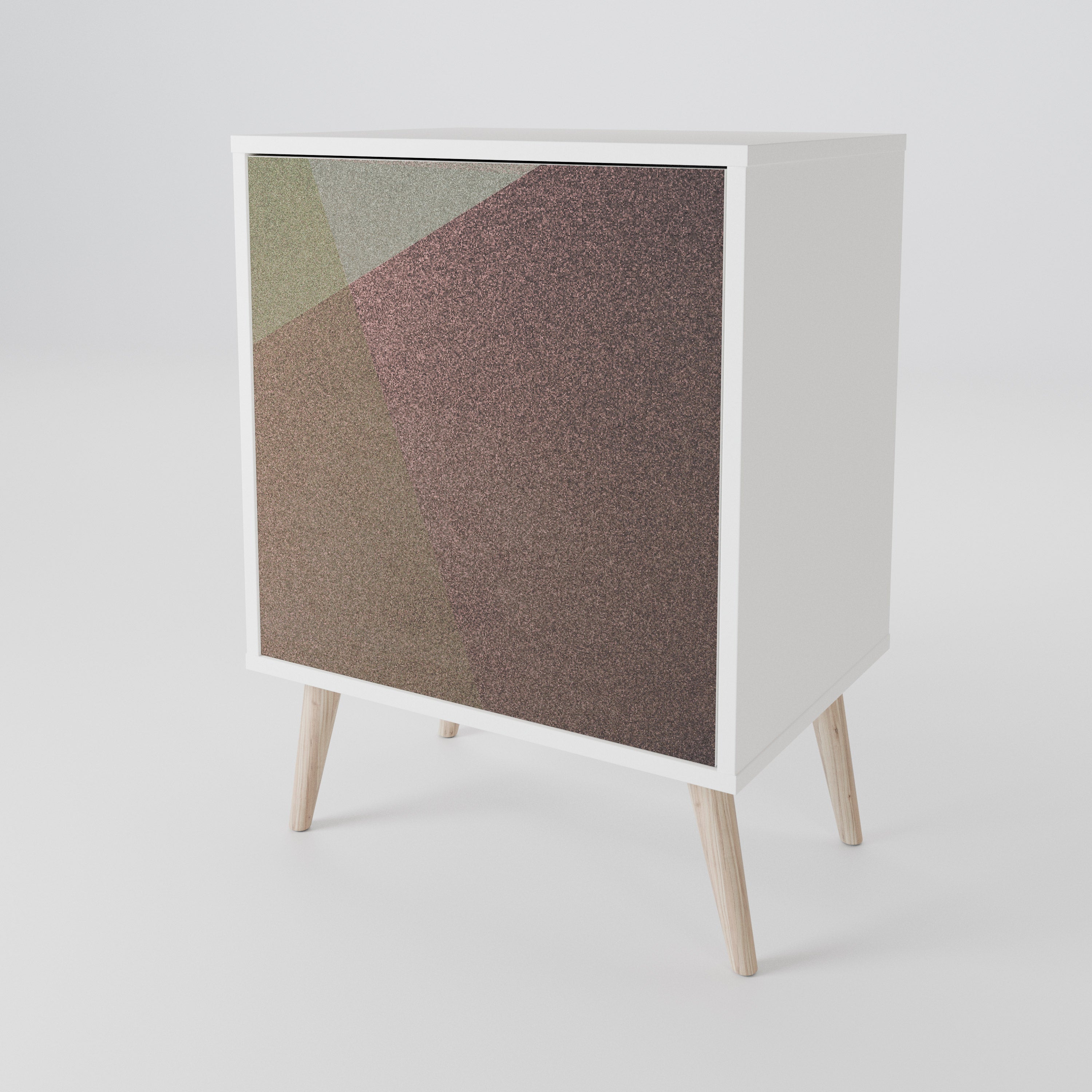BEIGE GEOMETRY Aparador de 1 Porta
