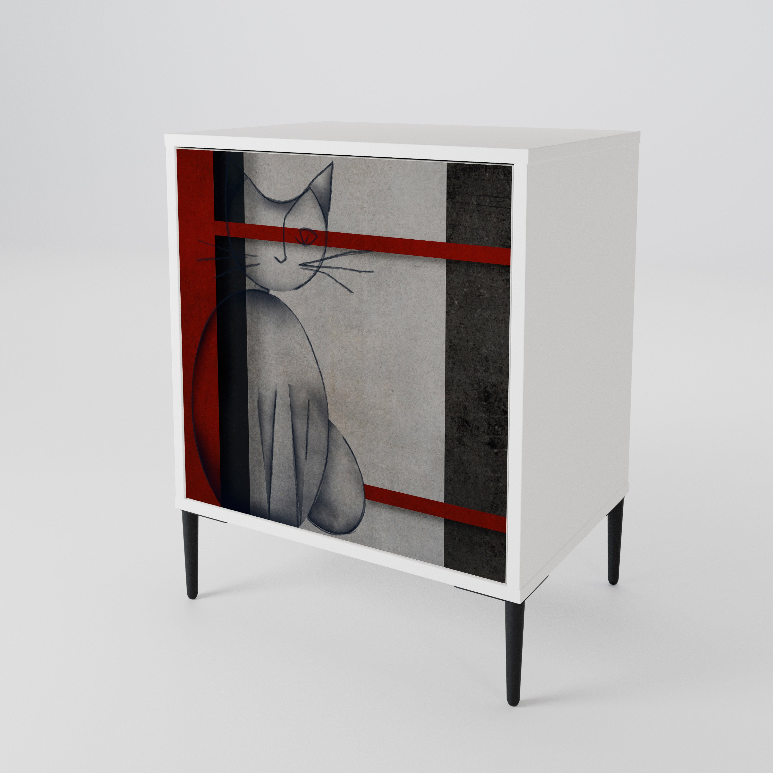 GRAY FIGURES 1-Door Sideboard