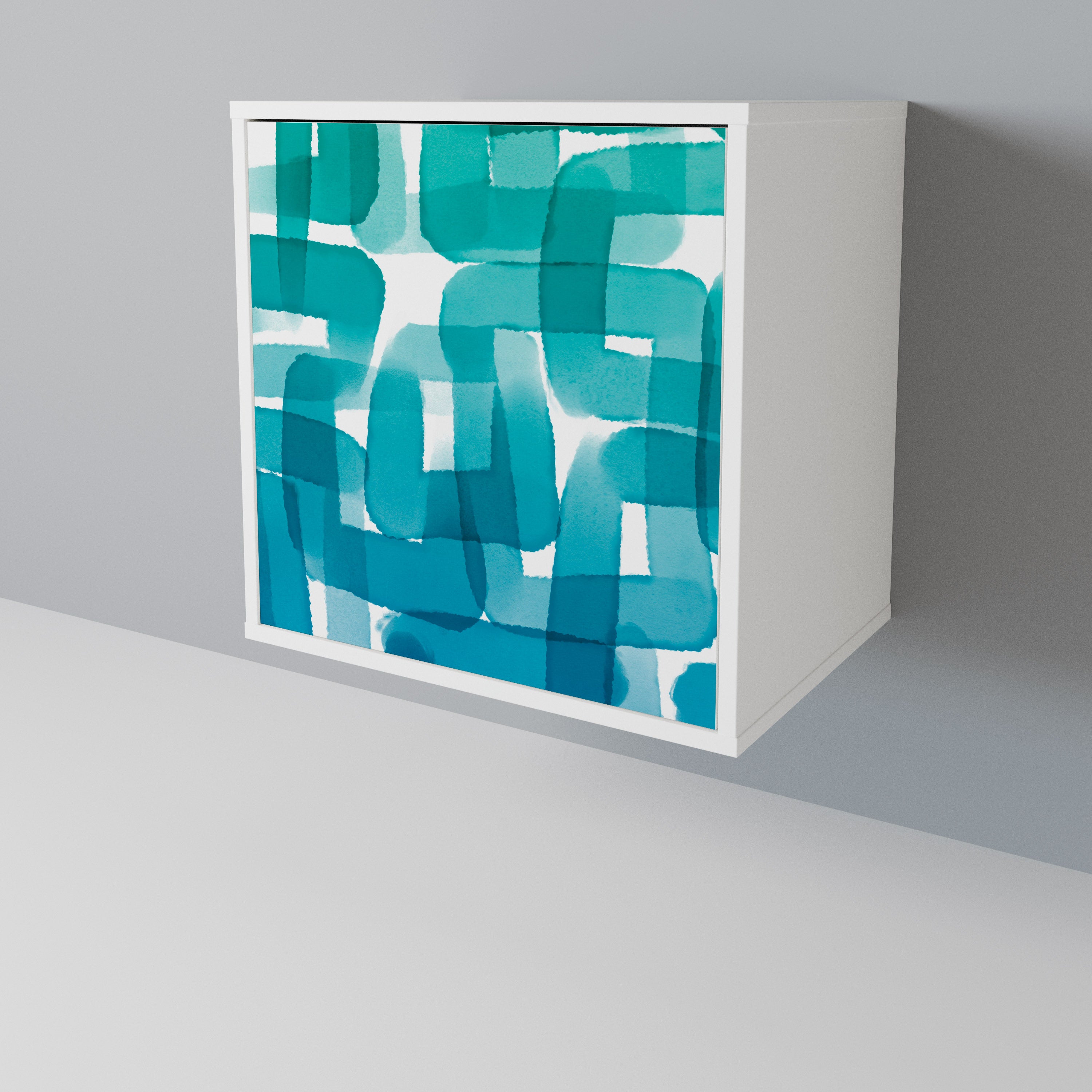 TURQUOISE RECTANGLES Aparador de 1 Porta