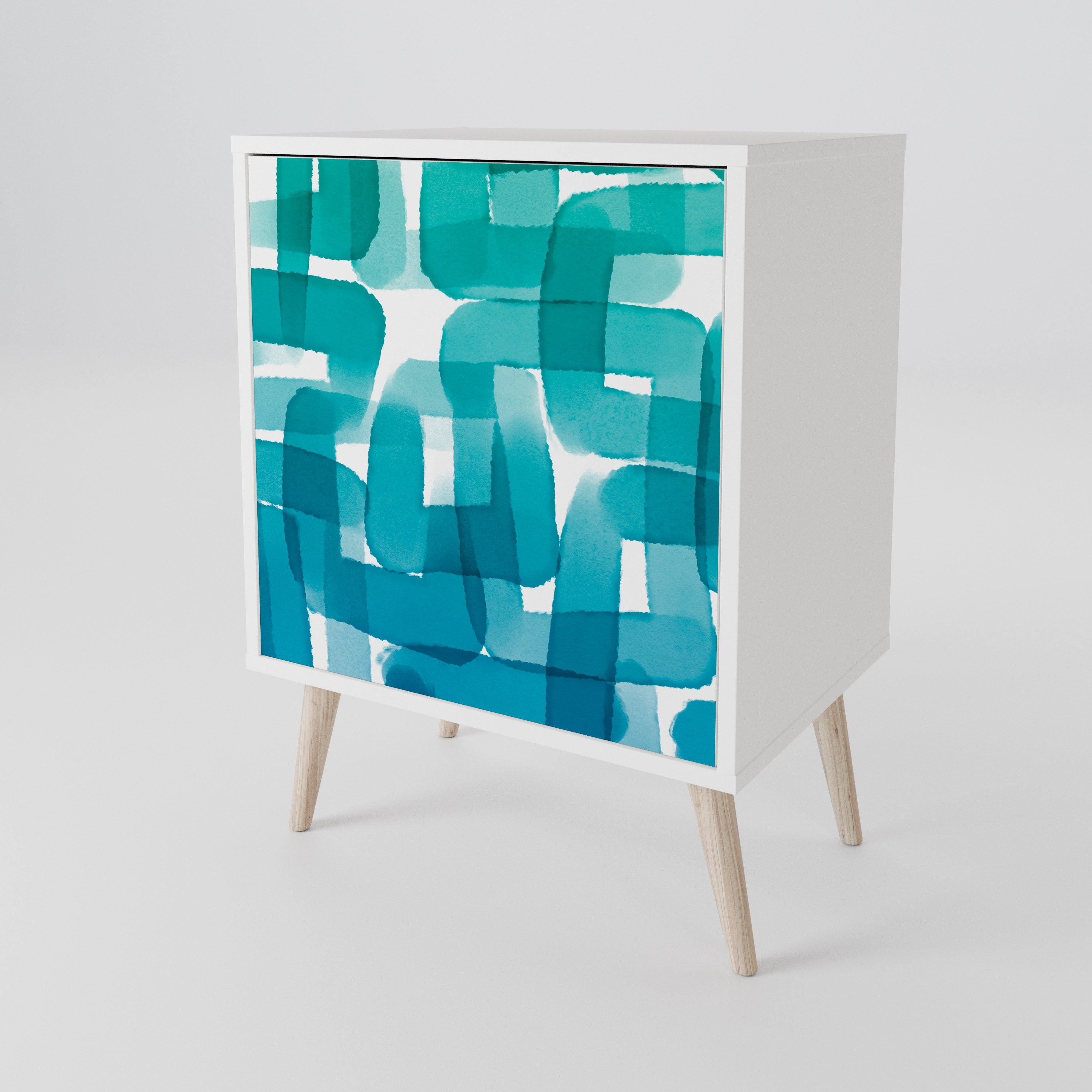 TURQUOISE RECTANGLES Aparador de 1 Porta