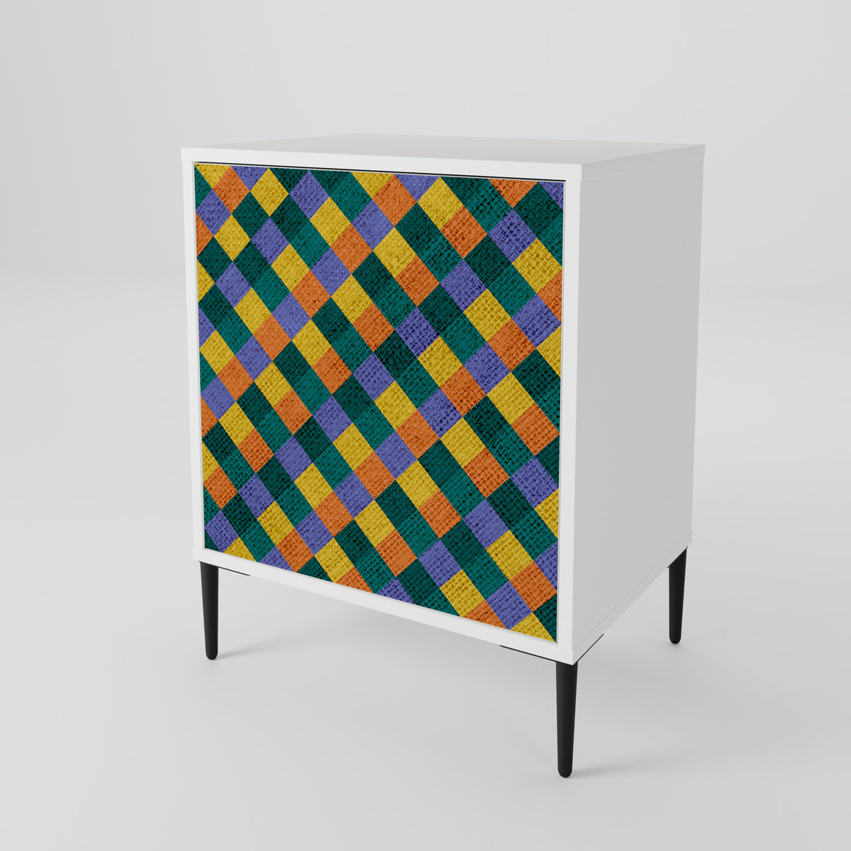 PAINTED SQUARES MIX Aparador de 1 Porta