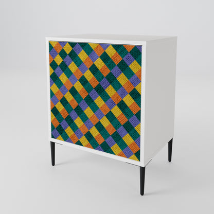 PAINTED SQUARES MIX Aparador de 1 Porta