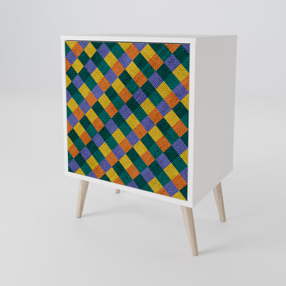 PAINTED SQUARES MIX Aparador de 1 Porta