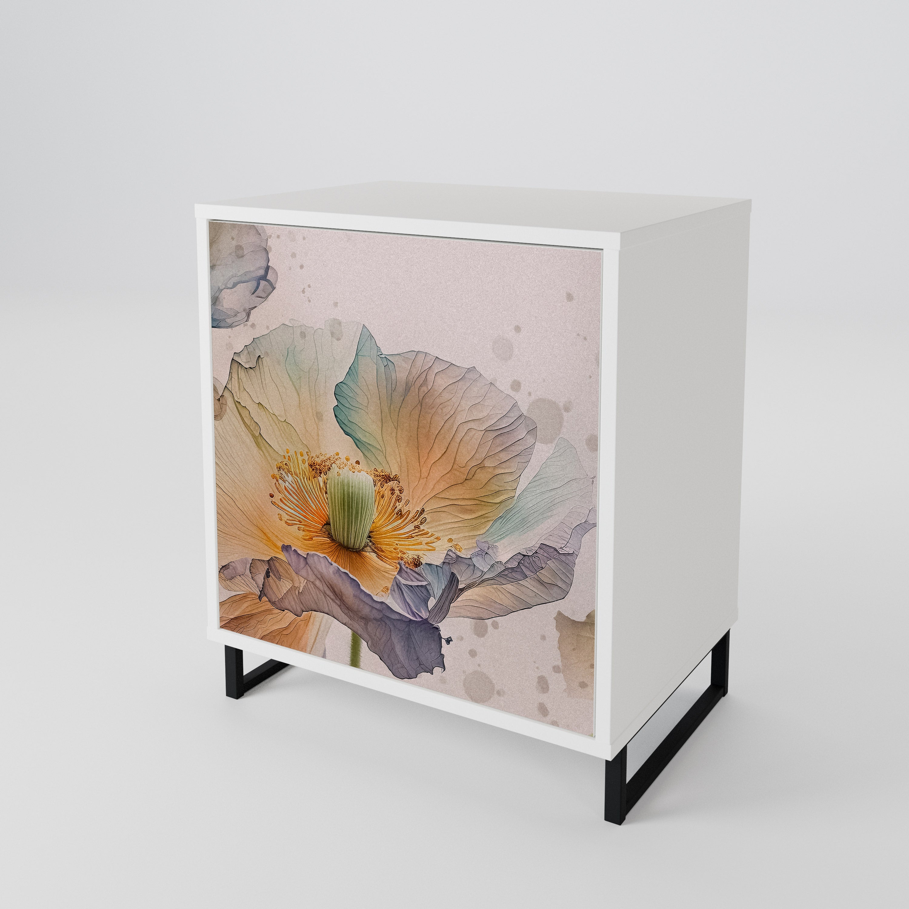 SOFTEN POPPY 1-Door Sideboard