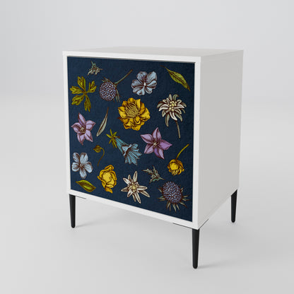 FLOWERS ON NAVY BLUE Aparador de 1 Porta