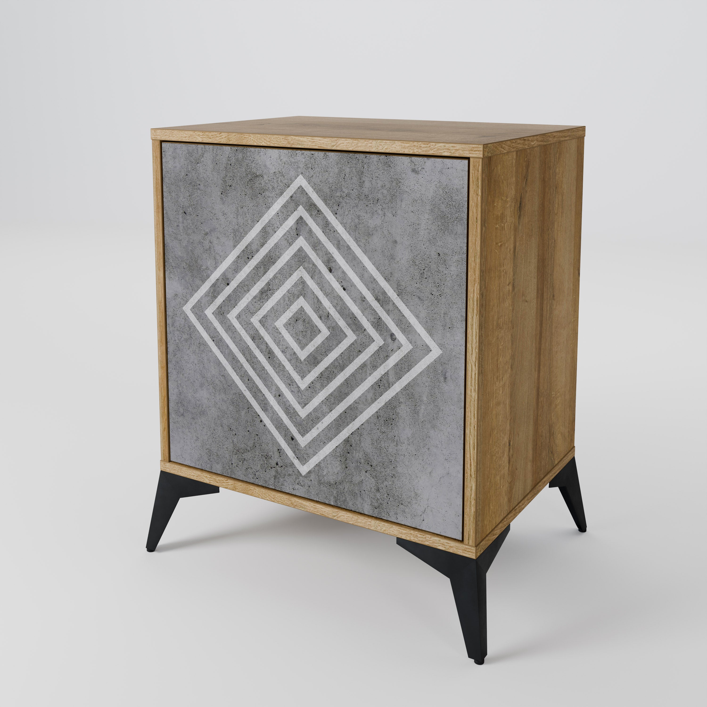 POLYGONAL ARTISTRY Aparador de 1 Porta