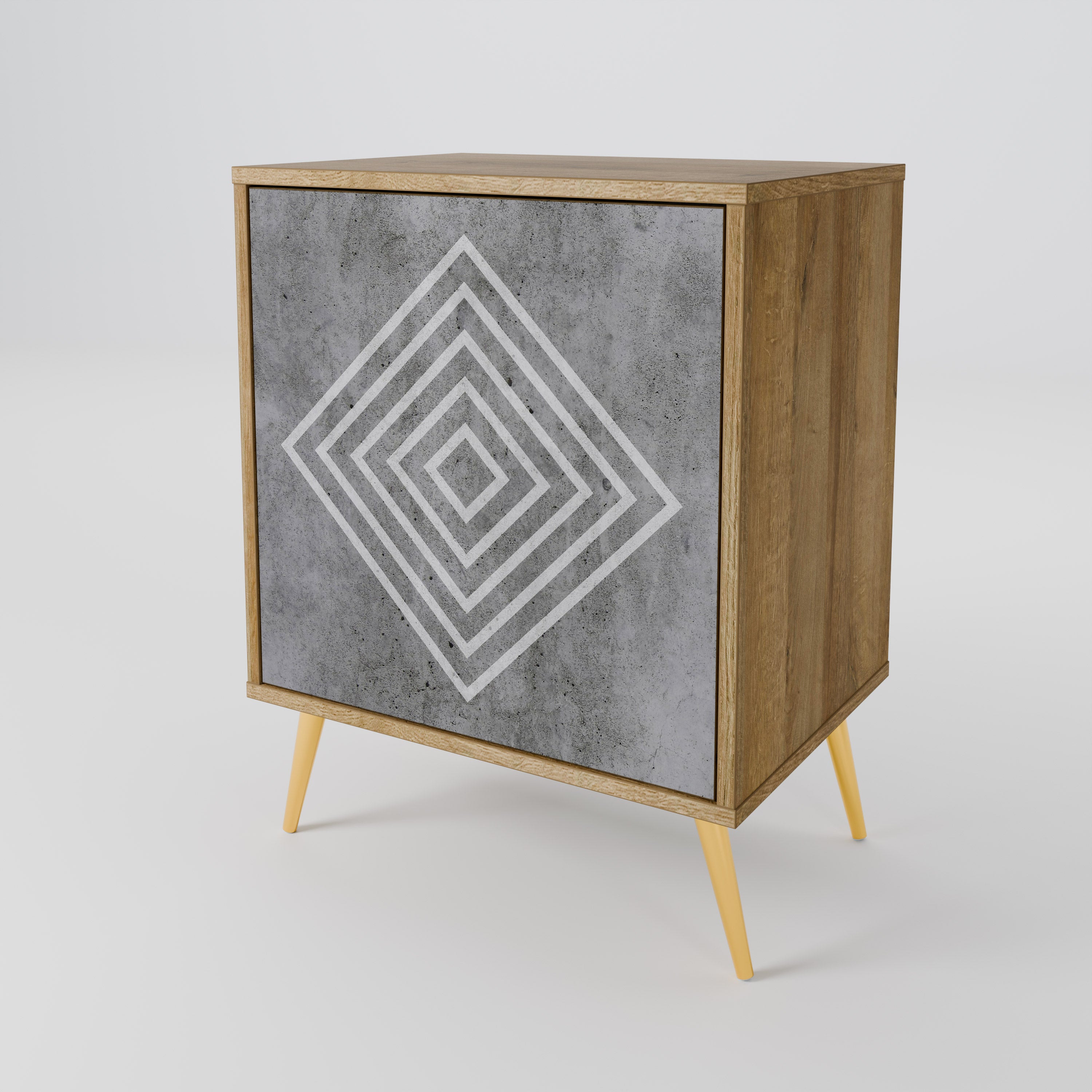 POLYGONAL ARTISTRY Aparador de 1 Porta