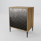 TESSELATED GRAYISH Aparador de 1 Porta em Efeito Carvalho
