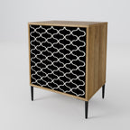 TESSELATED BLACKNESS 1-Door Sideboard in Oak Effect