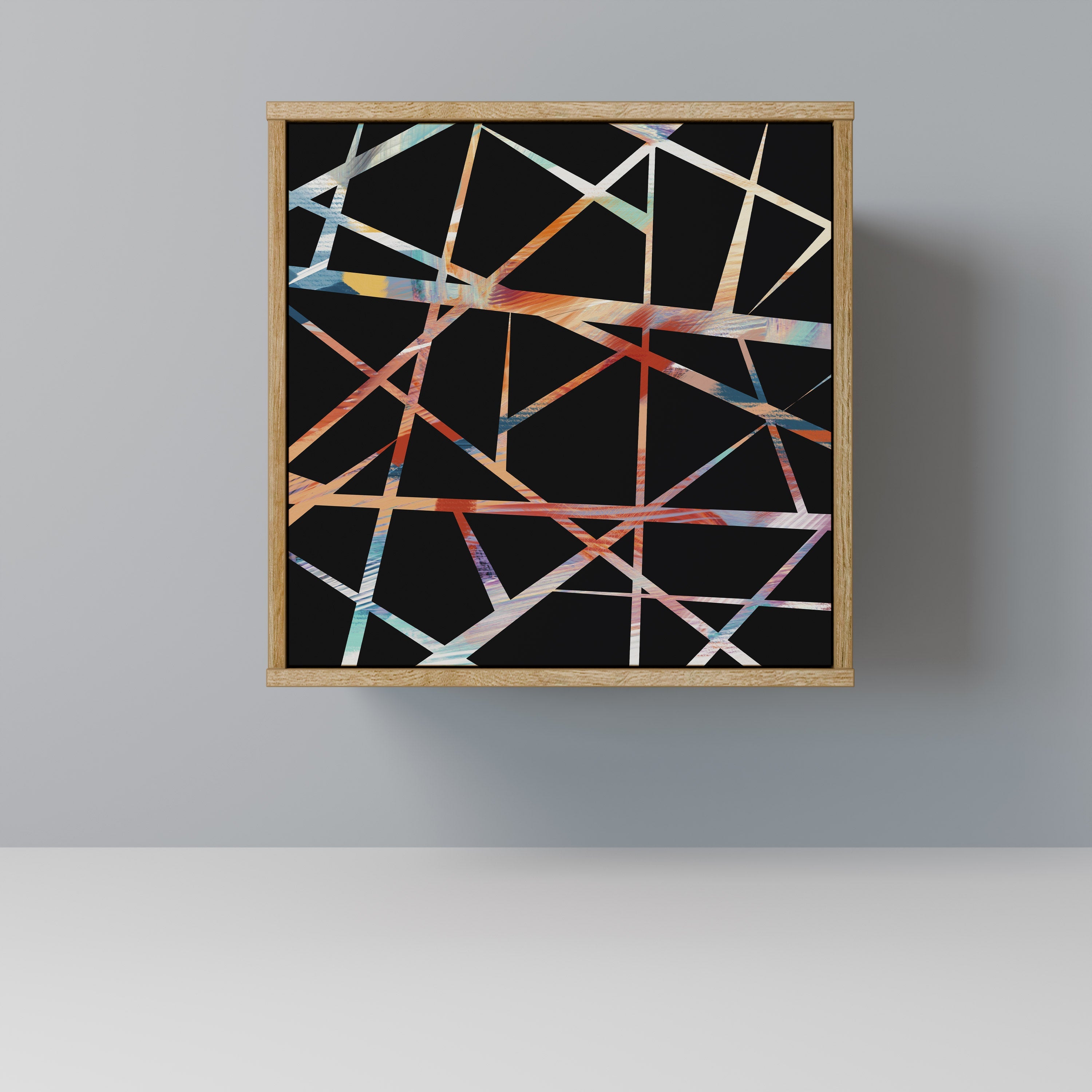 POLYGON VERVE Aparador de 1 Porta em Efeito Carvalho