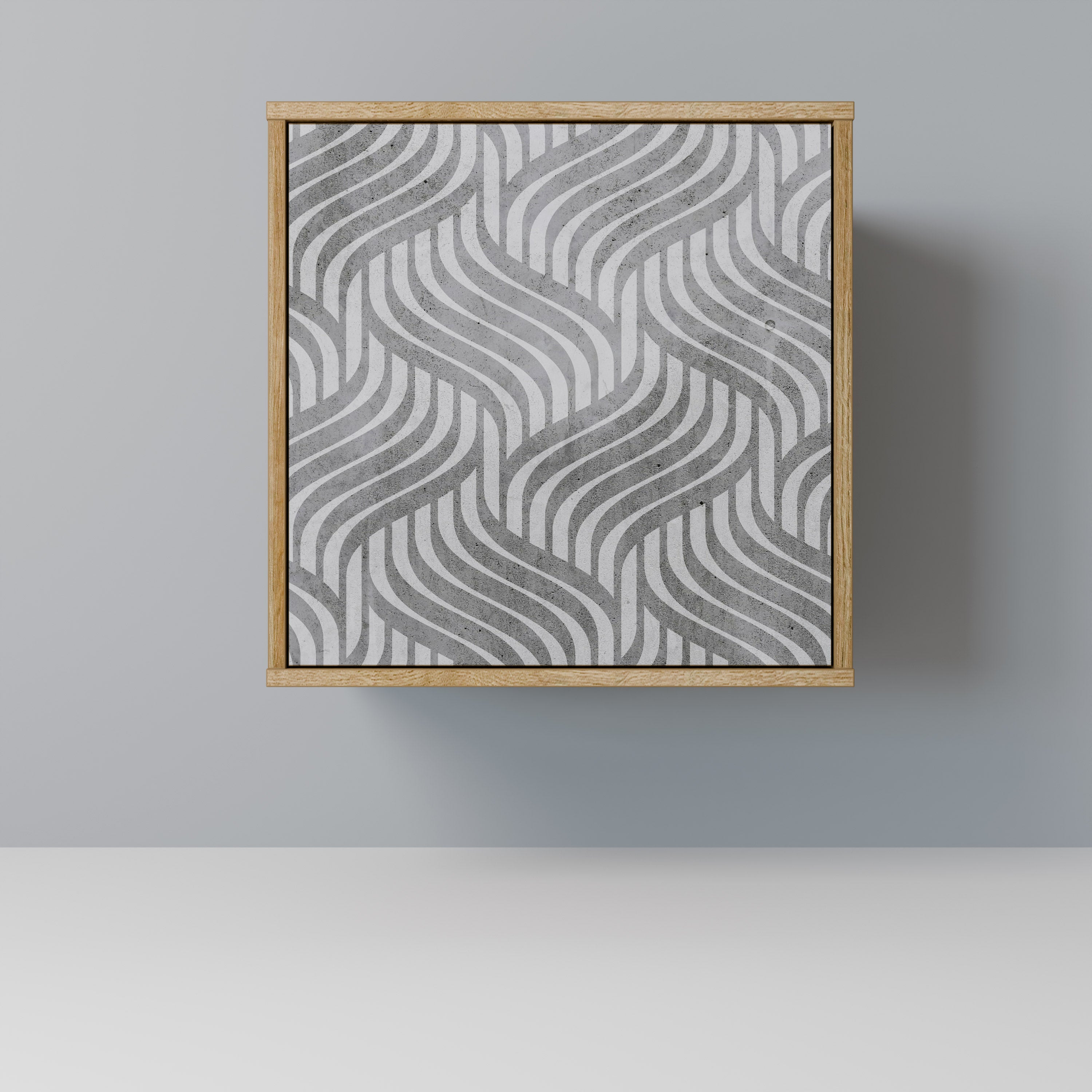 CONCRETE MOVEMENT Aparador de 1 Porta em Efeito Carvalho