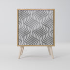 CONCRETE MOVEMENT Aparador de 1 Porta em Efeito Carvalho