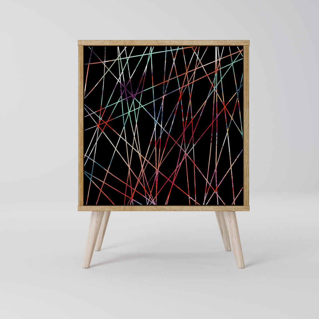 LUMINOUS SNARE Aparador de 1 Porta em Efeito Carvalho