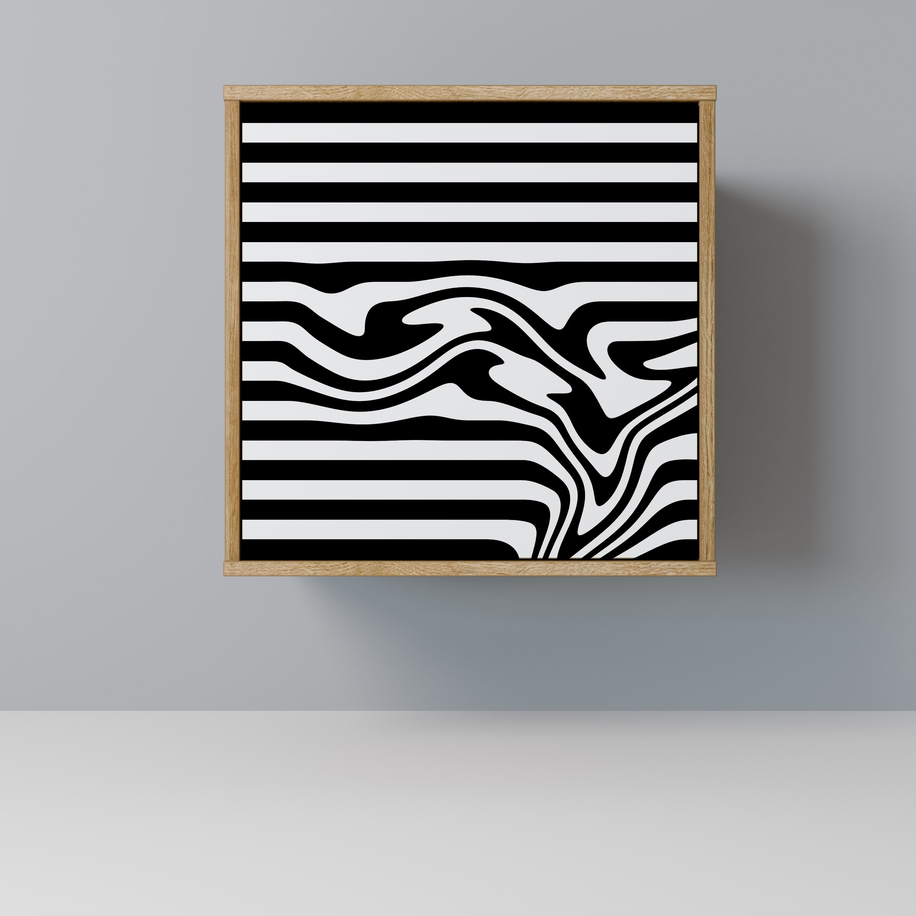 SPECTRA SHOWCASE Aparador de 1 Porta em Efeito Carvalho