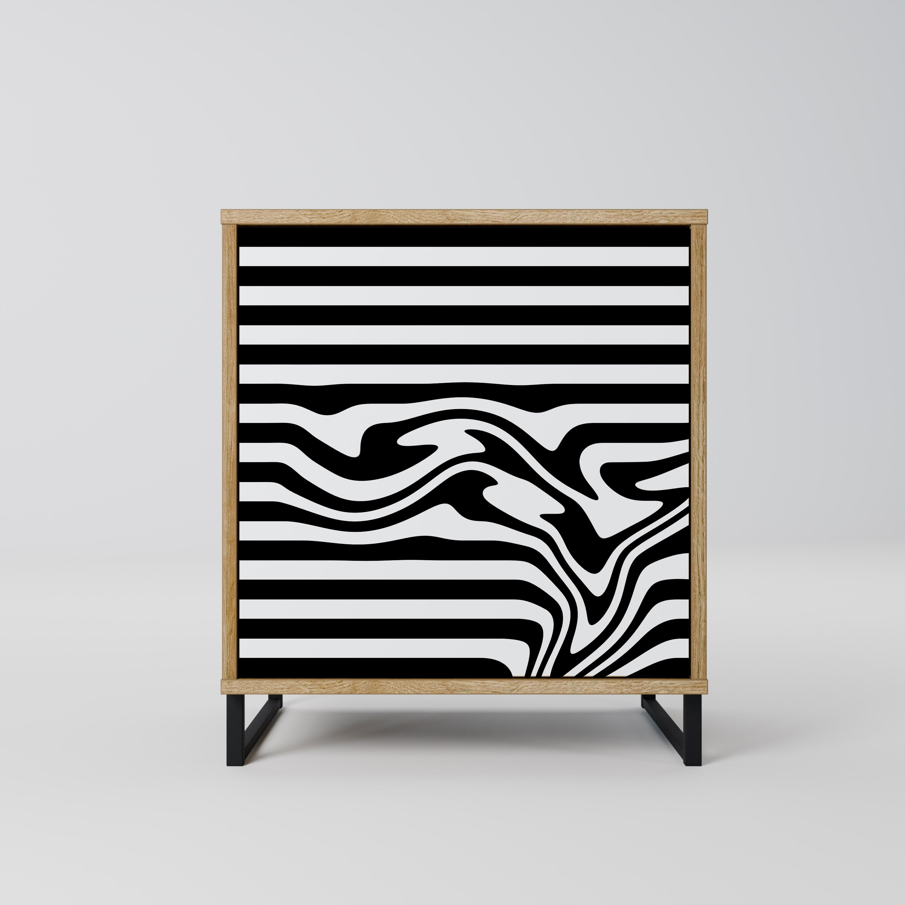 SPECTRA SHOWCASE Aparador de 1 Porta em Efeito Carvalho