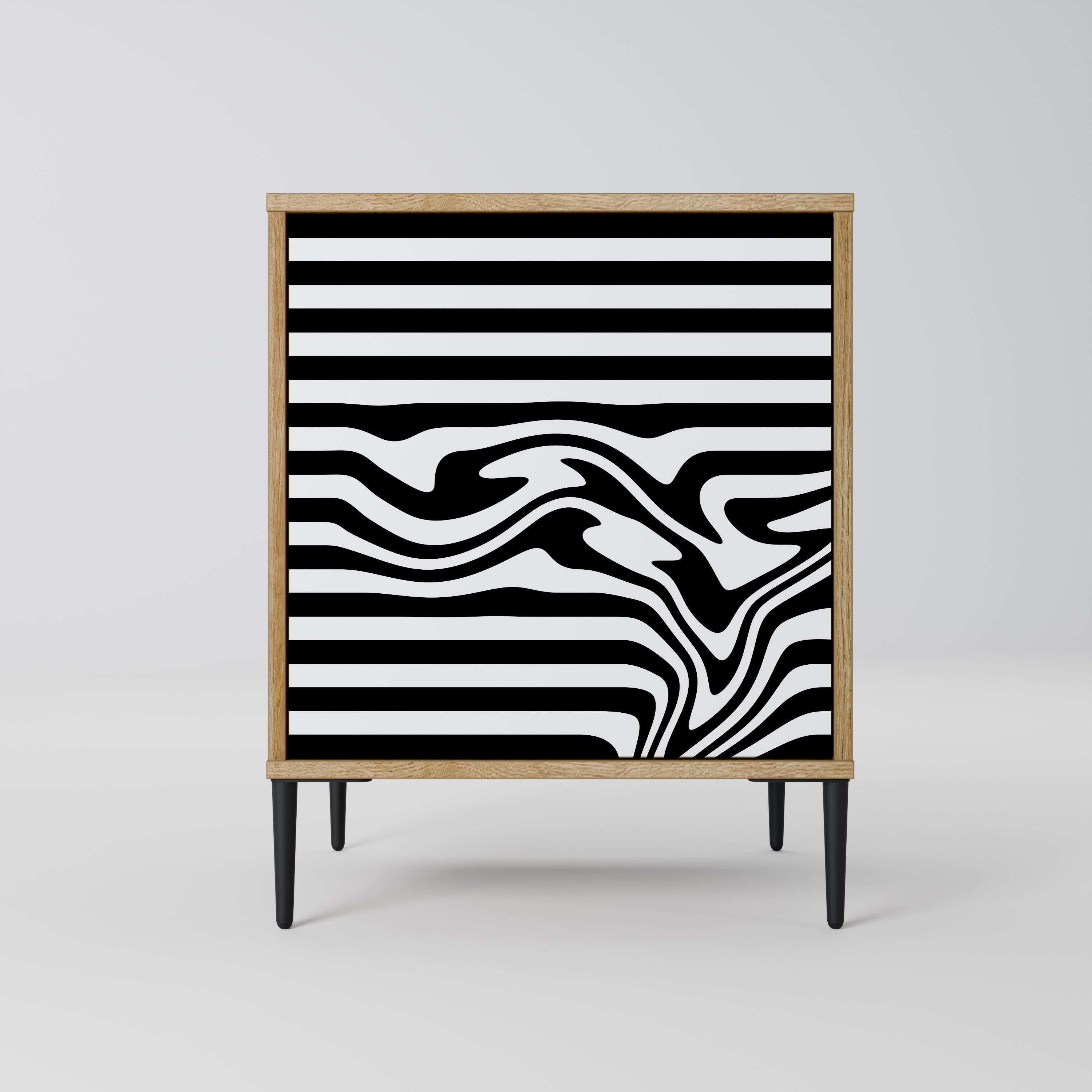 SPECTRA SHOWCASE Aparador de 1 Porta em Efeito Carvalho