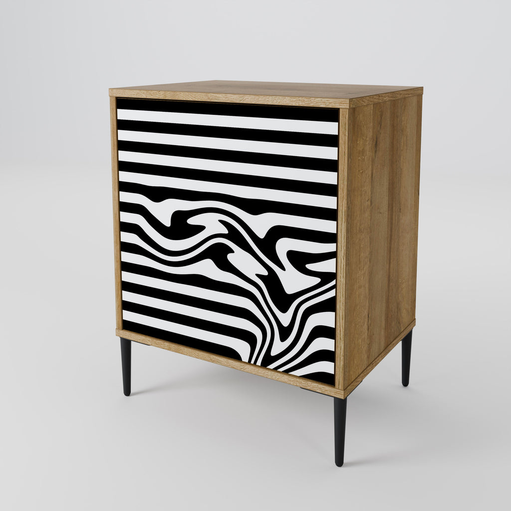 SPECTRA SHOWCASE Aparador de 1 Porta em Efeito Carvalho