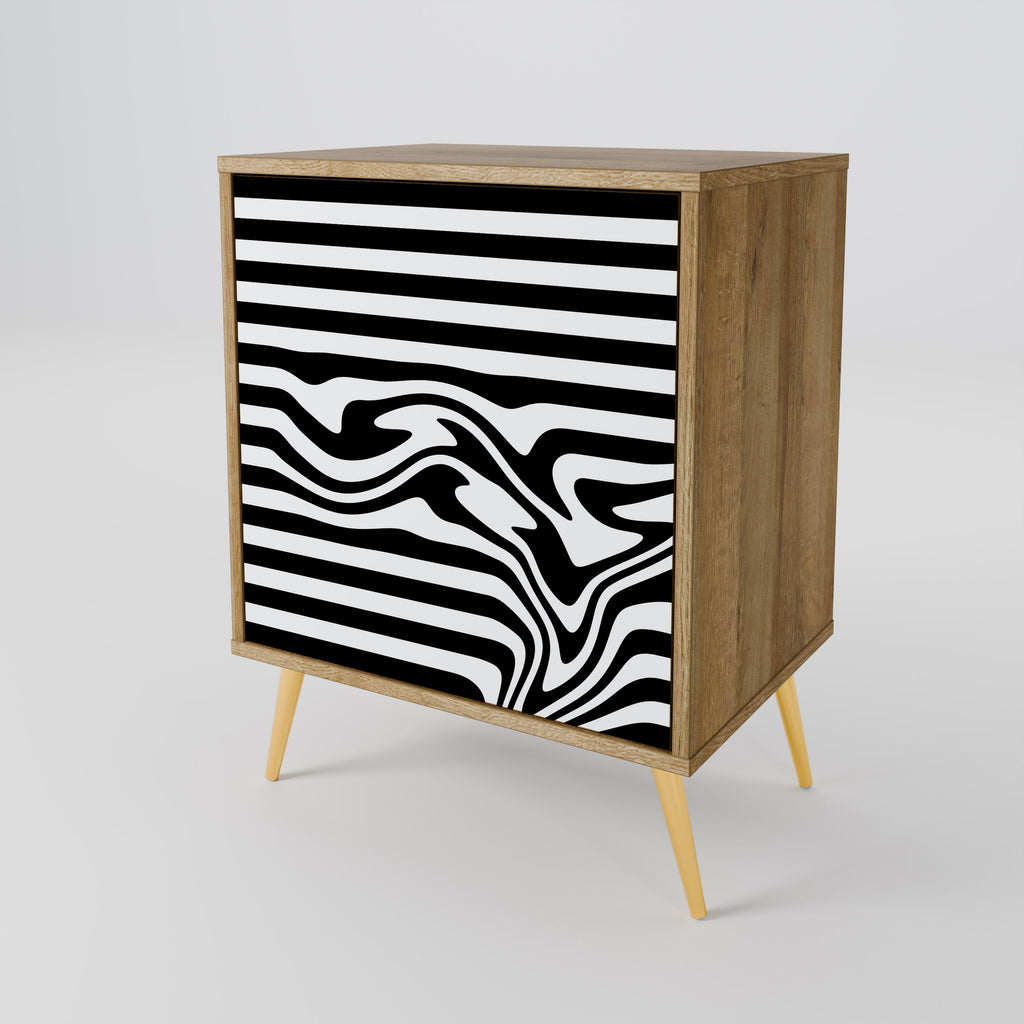 SPECTRA SHOWCASE Aparador de 1 Porta em Efeito Carvalho