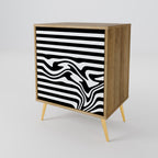 SPECTRA SHOWCASE Aparador de 1 Porta em Efeito Carvalho