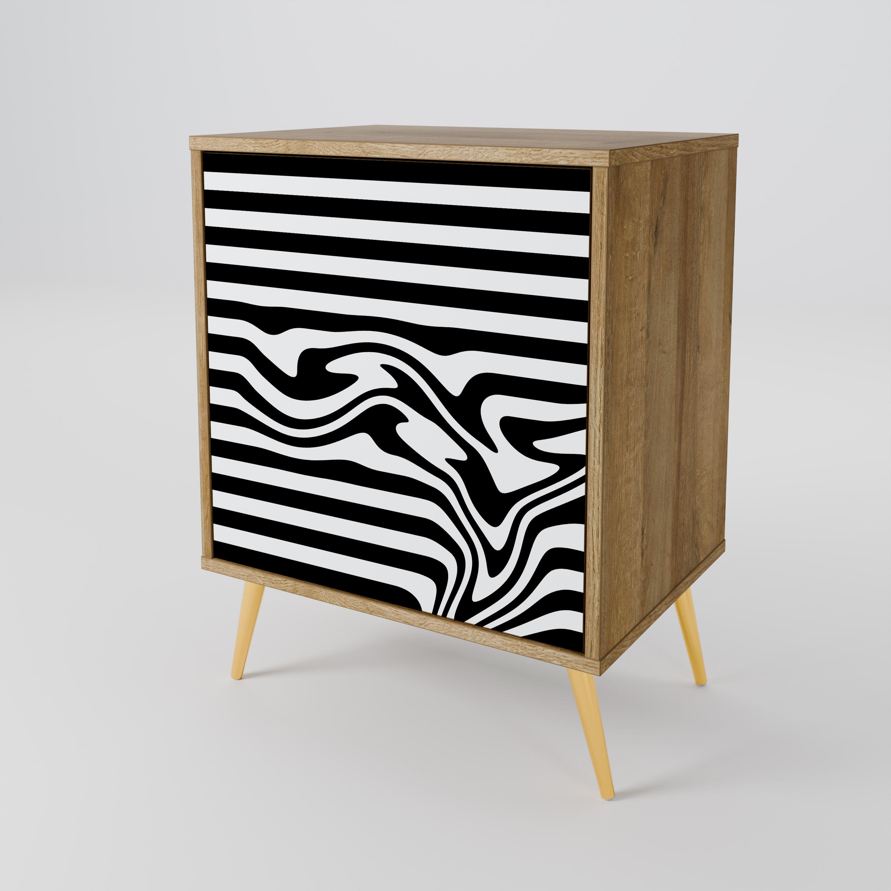 SPECTRA SHOWCASE Aparador de 1 Porta em Efeito Carvalho