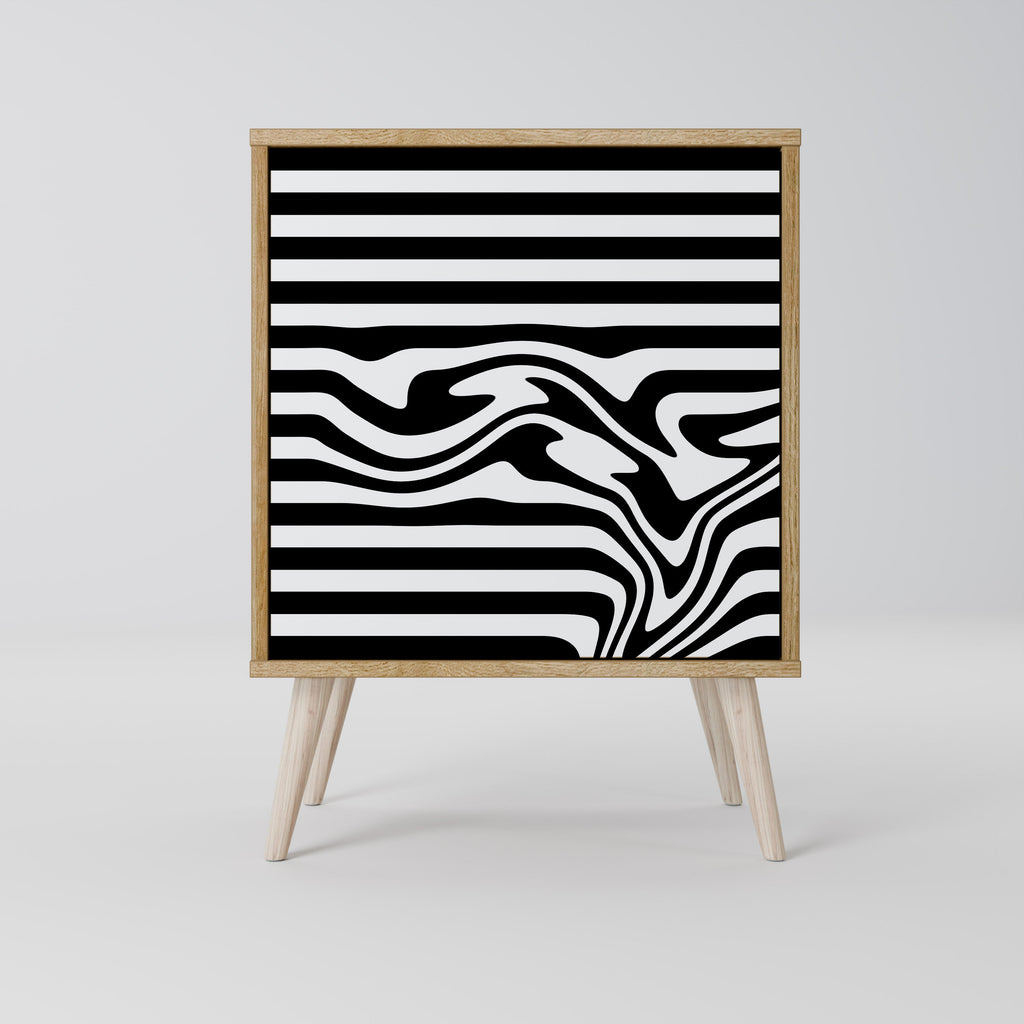 SPECTRA SHOWCASE Aparador de 1 Porta em Efeito Carvalho