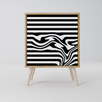 SPECTRA SHOWCASE Aparador de 1 Porta em Efeito Carvalho