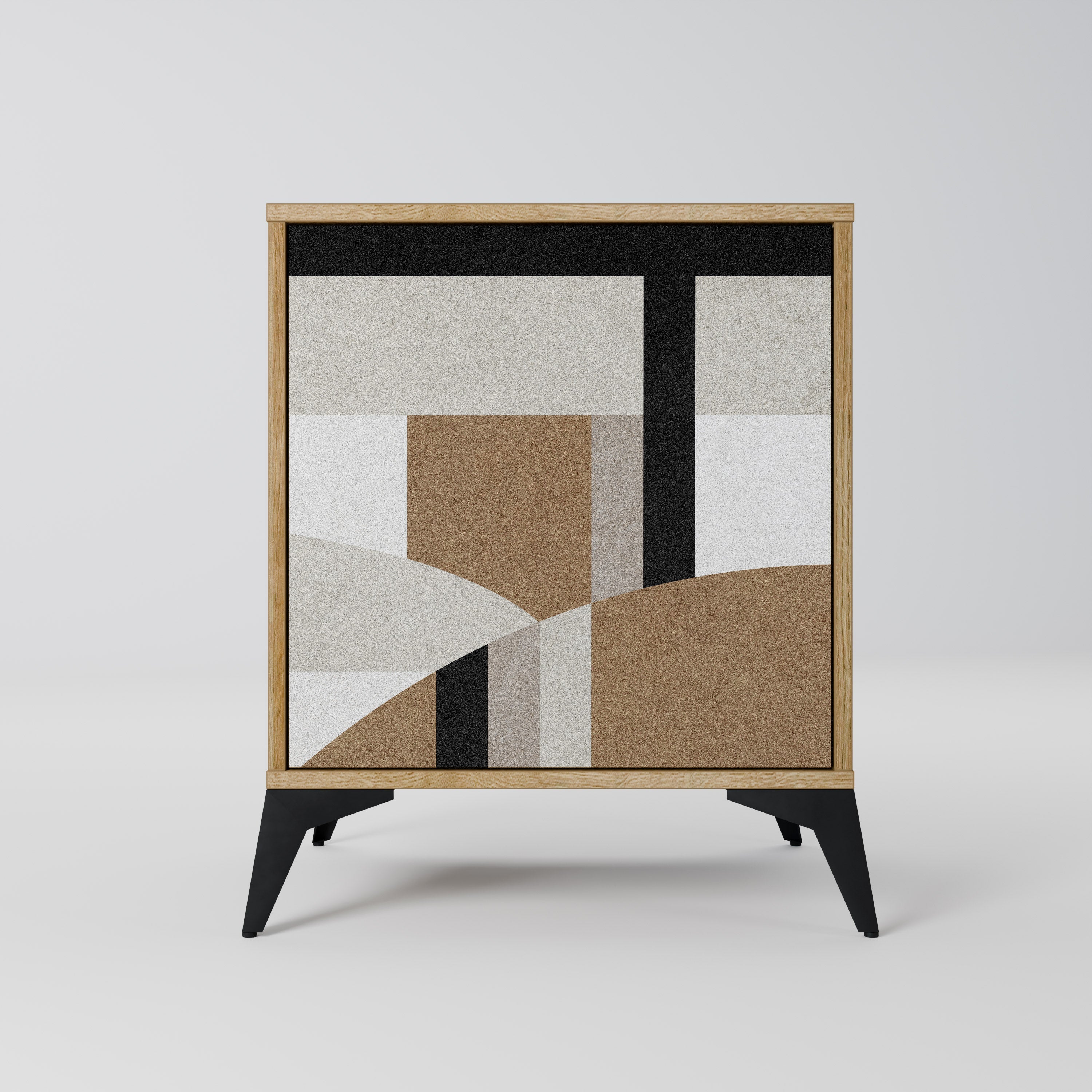 DELICATE MEMENTO Aparador de 1 Porta em Efeito Carvalho