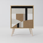 DELICATE MEMENTO Aparador de 1 Porta em Efeito Carvalho