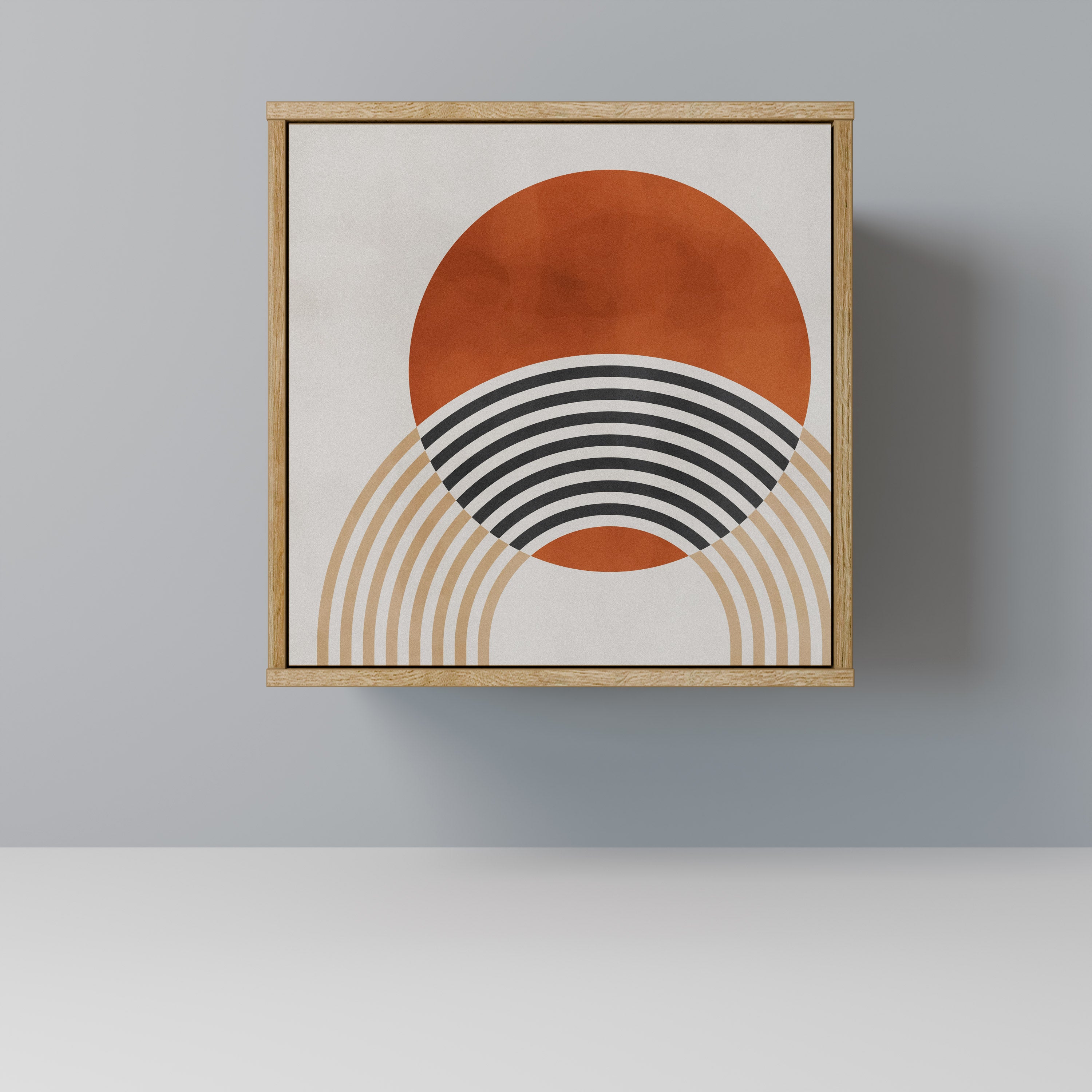 SPACE AROUND Aparador de 1 Porta em Efeito Carvalho