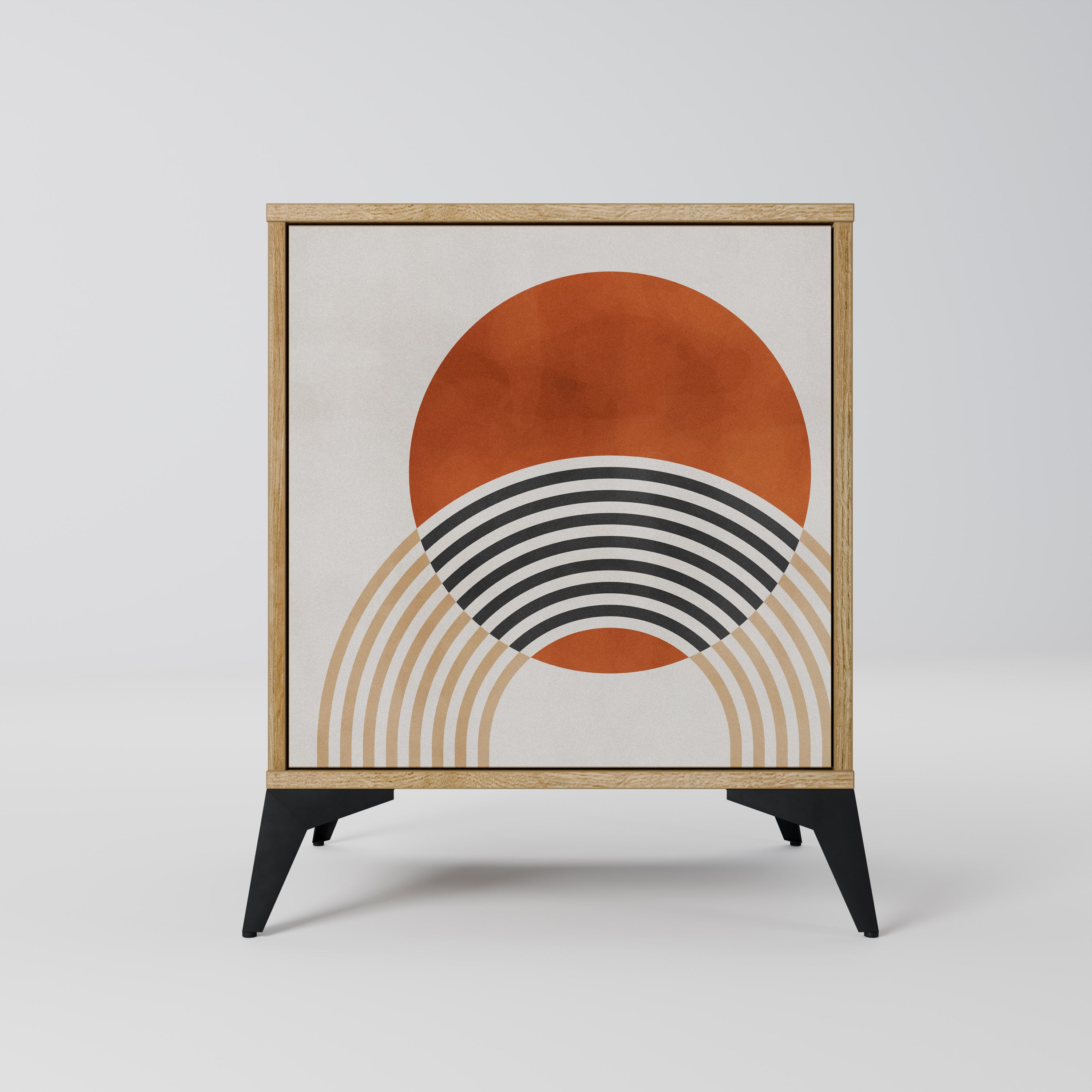 SPACE AROUND Aparador de 1 Porta em Efeito Carvalho