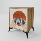 SPACE AROUND Aparador de 1 Porta em Efeito Carvalho