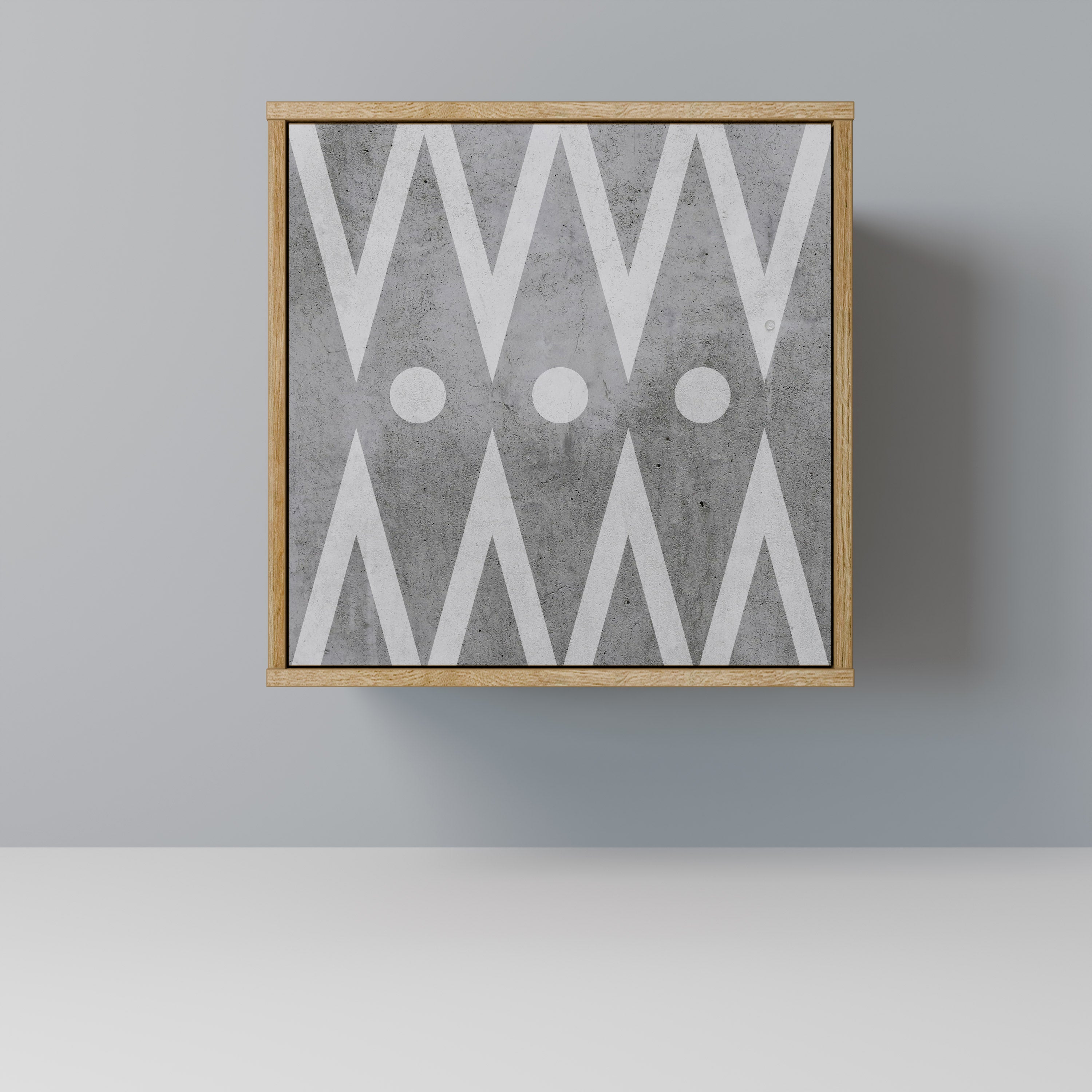 SHARP EDGES Aparador de 1 Porta em Efeito Carvalho