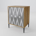 SHARP EDGES 1-Door Sideboard in Oak Effect