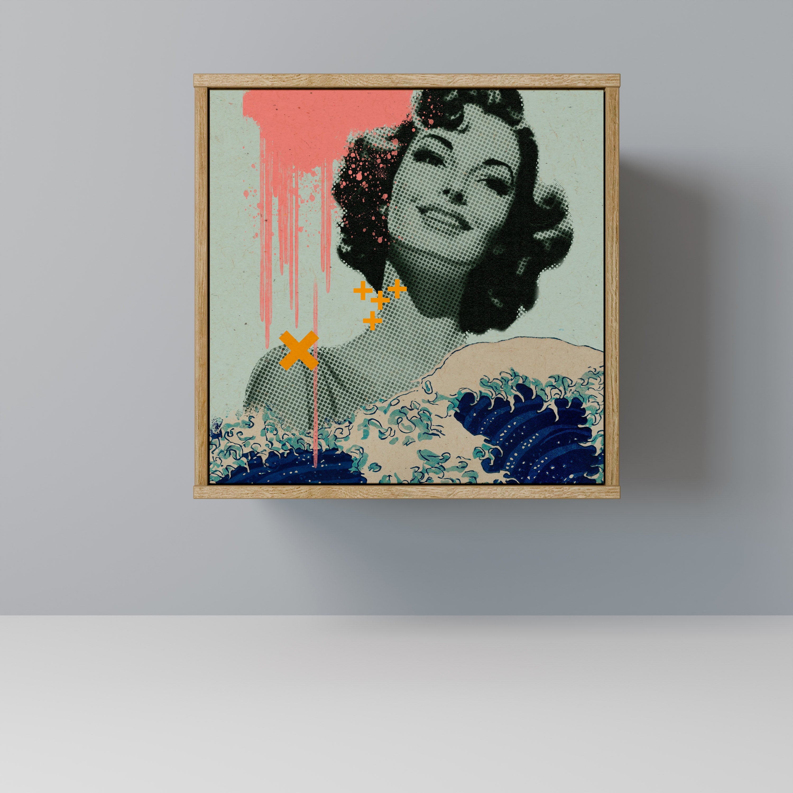 KANAGAWA BEAUTY Aparador de 1 Porta em Efeito Carvalho