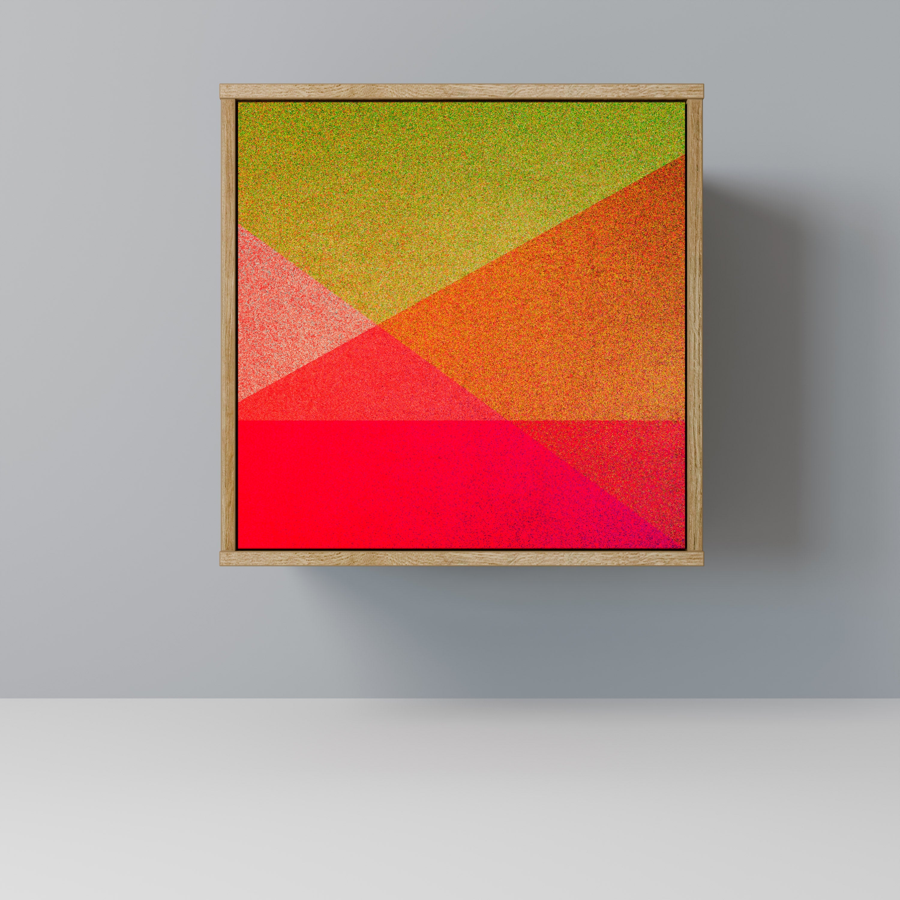 VIVID GEOMETRY Aparador de 1 Porta em Efeito Carvalho