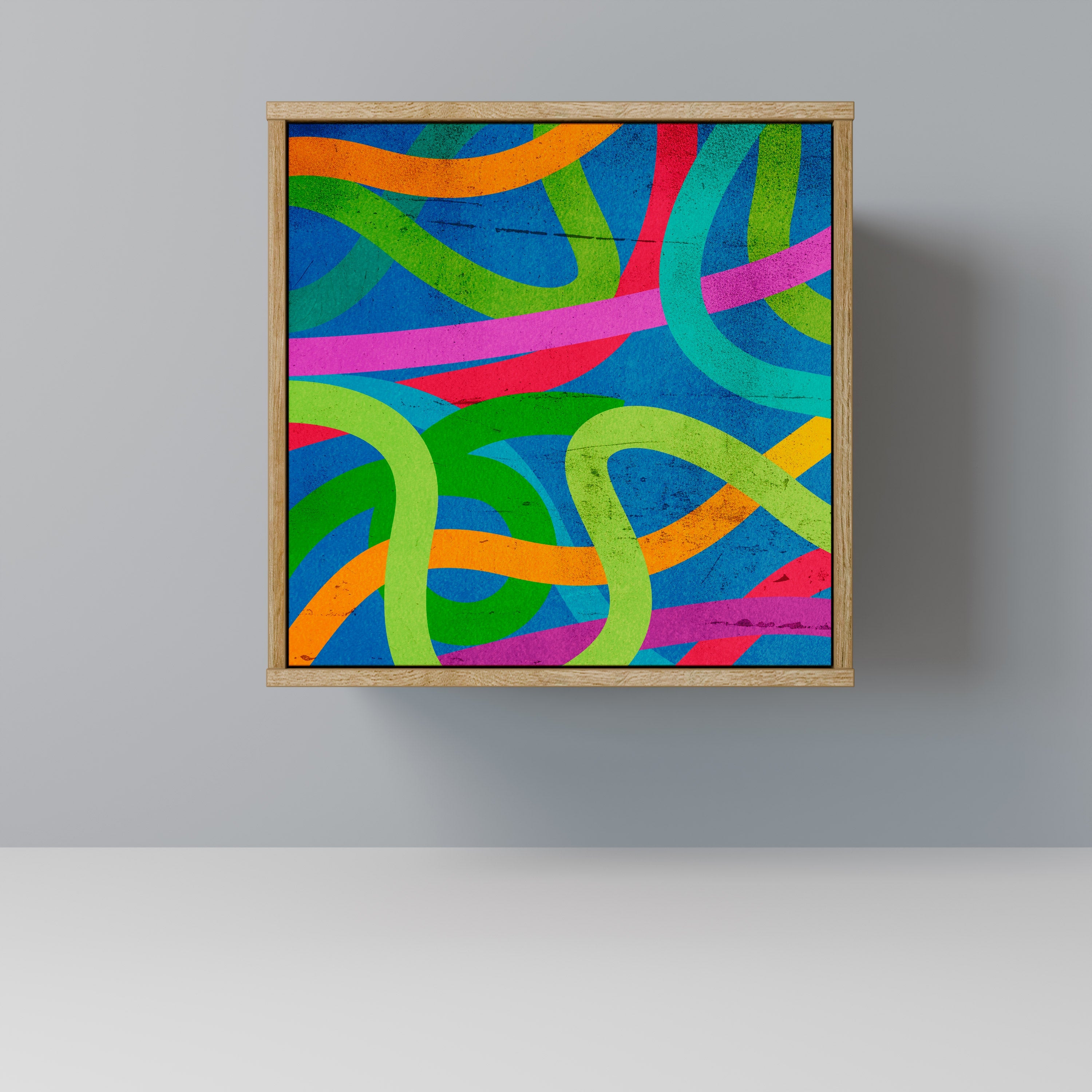 STREAMER TANGLE Aparador de 1 Porta em Efeito Carvalho