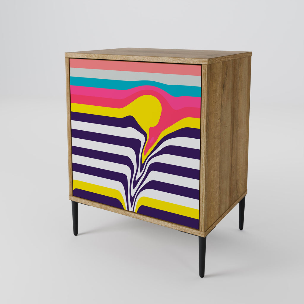 TONE COLLAPSE 1-Door Sideboard in Oak Effect