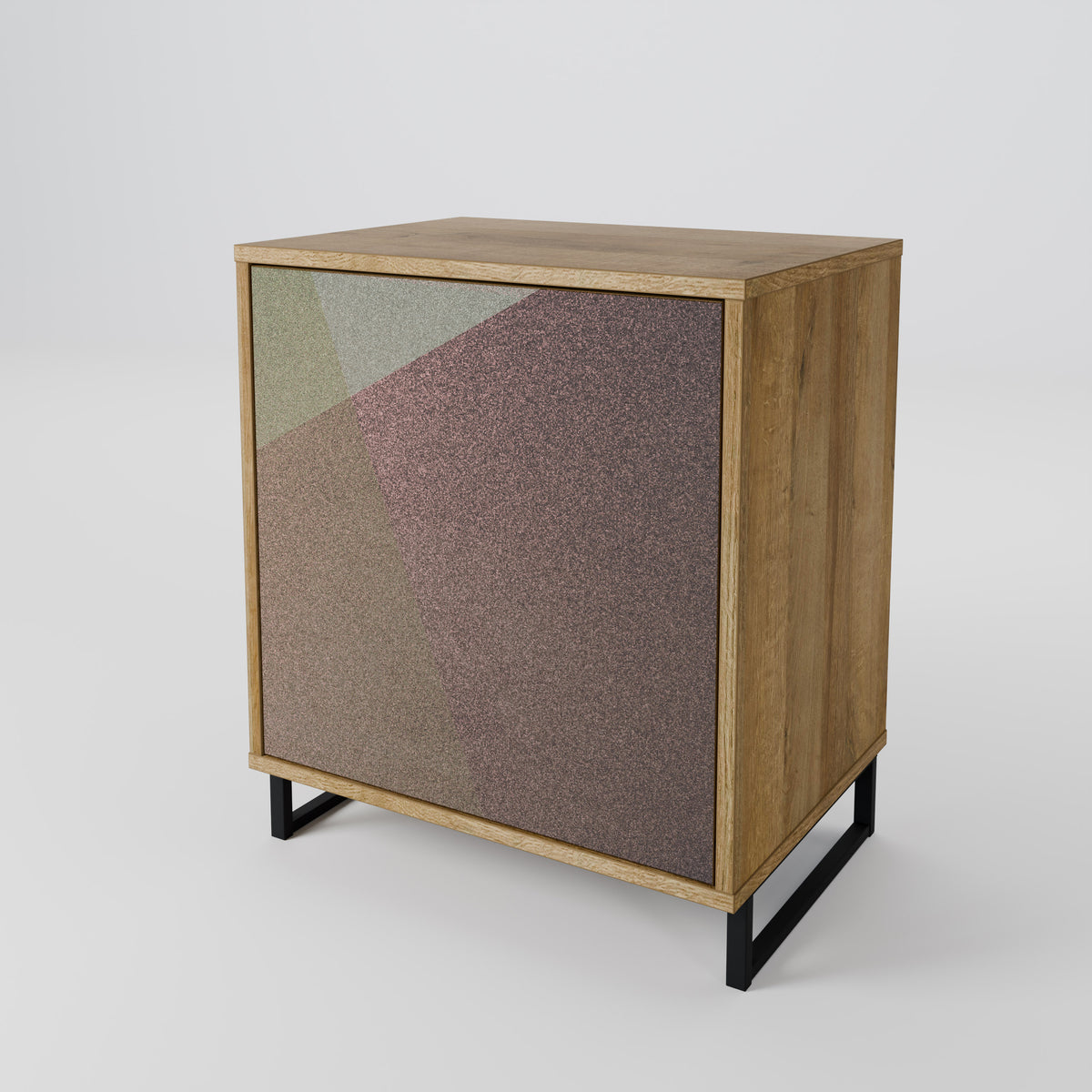 BEIGE GEOMETRY Aparador de 1 Porta