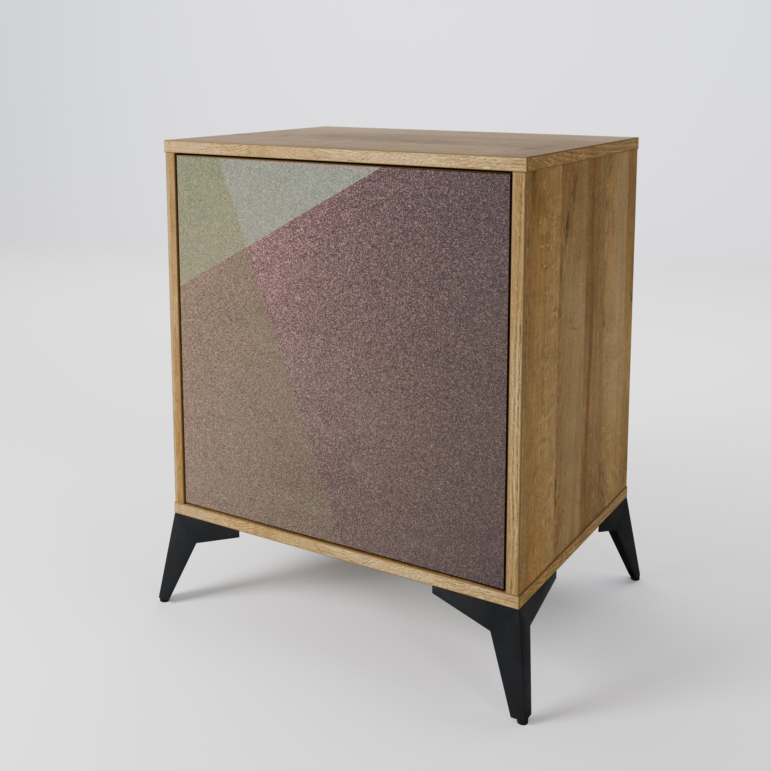 BEIGE GEOMETRY 1-Door Sideboard