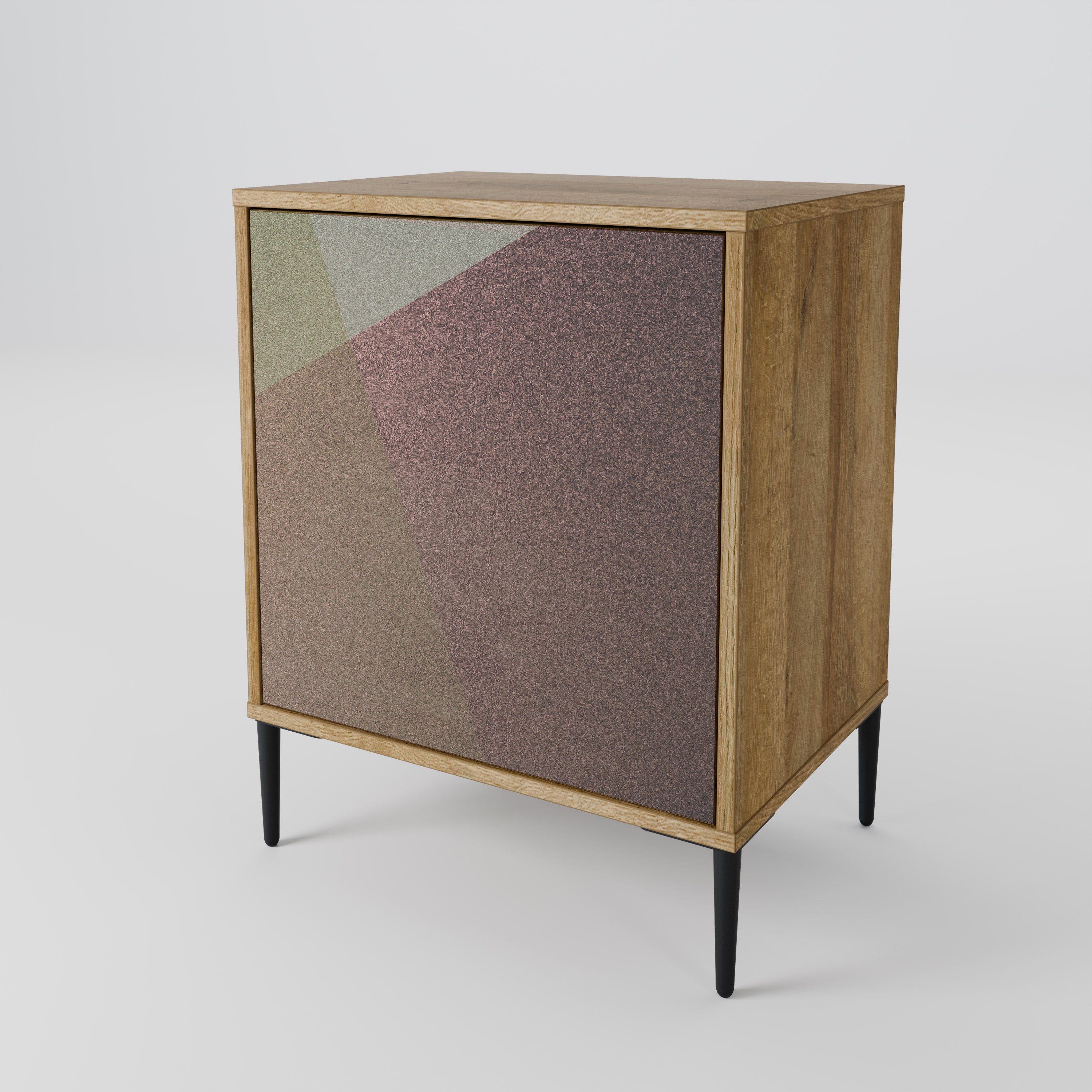 BEIGE GEOMETRY 1-Door Sideboard