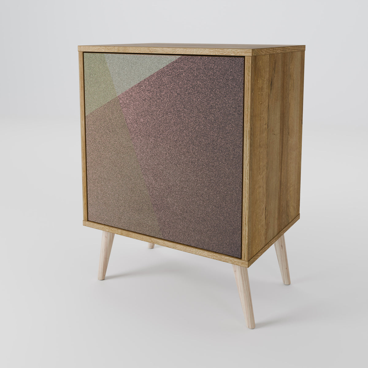 BEIGE GEOMETRY Aparador de 1 Porta