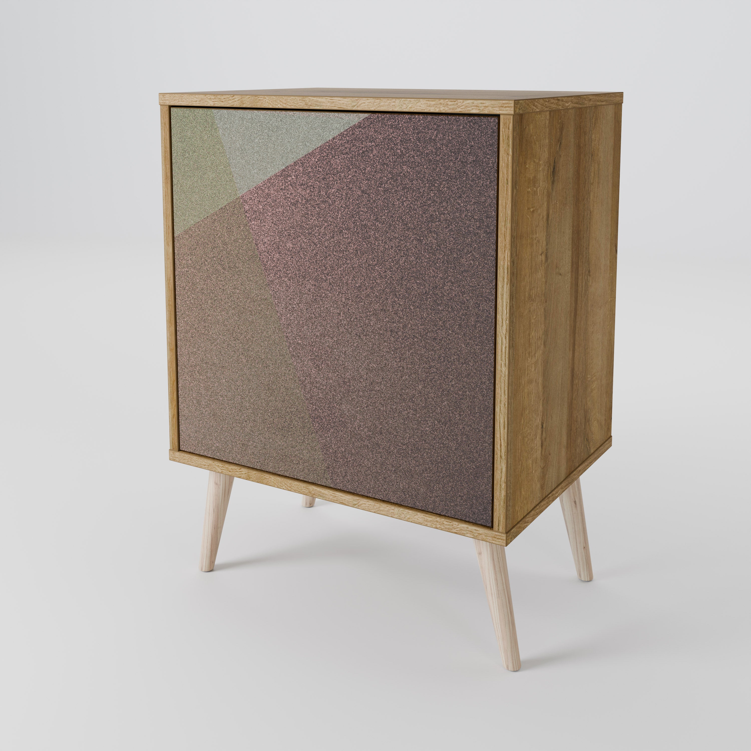 BEIGE GEOMETRY 1-Door Sideboard