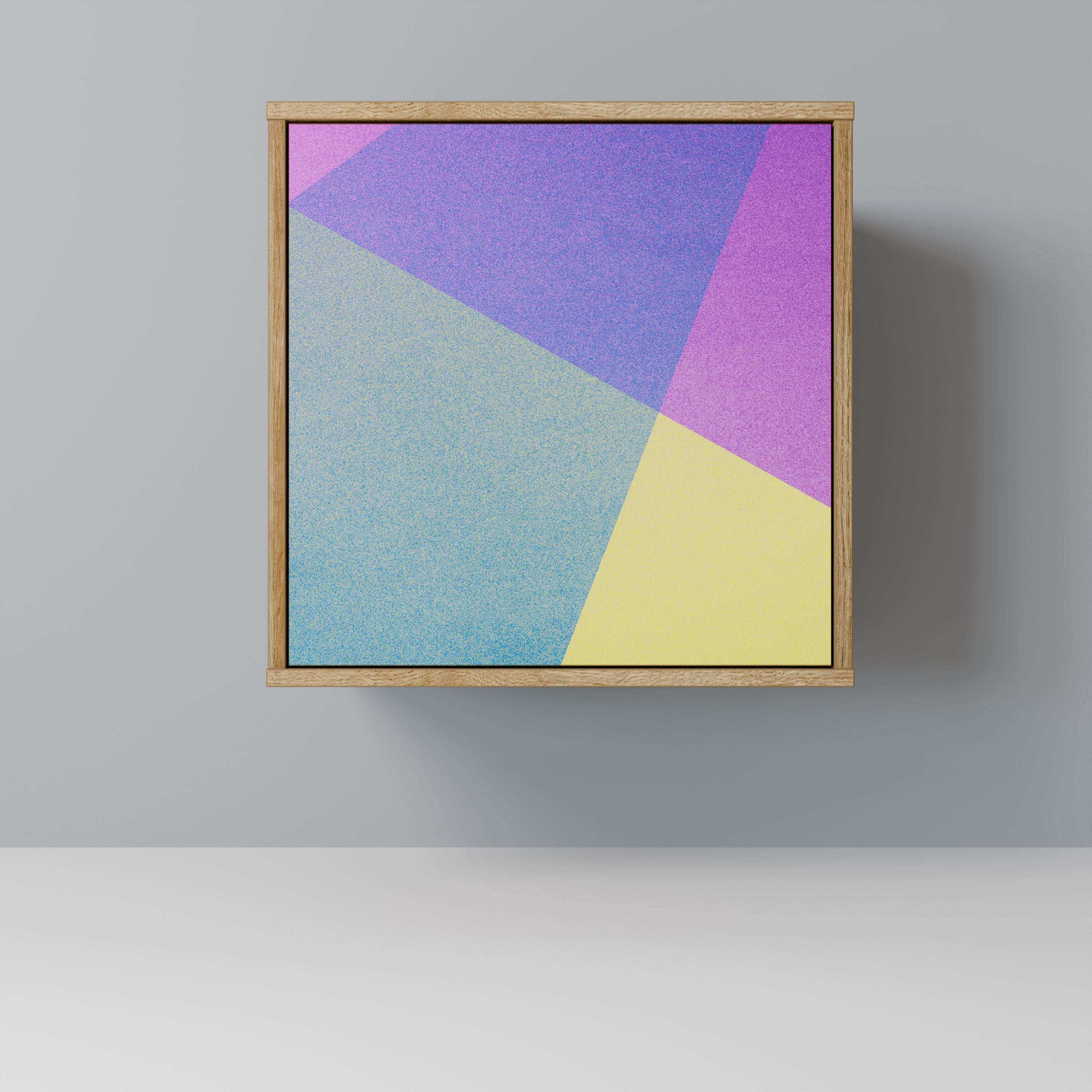 BRIGHT GEOMETRY Aparador de 1 Porta em Efeito Carvalho